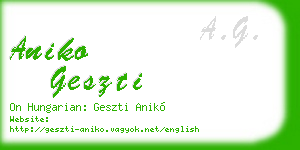 aniko geszti business card